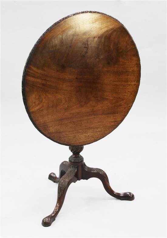 A fine George III mahogany tea table, H.2ft 4in. W.2ft 5in.